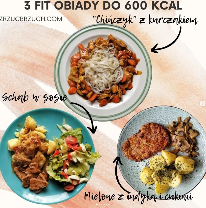 3 zdrowe obiady do 600 kcal