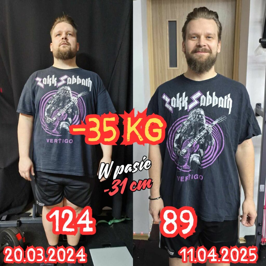 Schudł 35 kg w rok ! Przemiana Radka 
